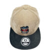 Gorra plana beige corduoy-gris oscuro - Imagen 2