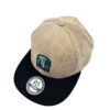 Gorra plana beige corduroy-negro - Imagen 3