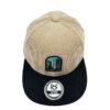 Gorra plana beige corduroy-negro - Imagen 2