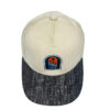 Gorra de teja curva beige-café plateado - Imagen 2