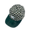 Gorra de teja curva flores verde esmeralda