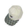 Gorra de teja curva marfil-flores